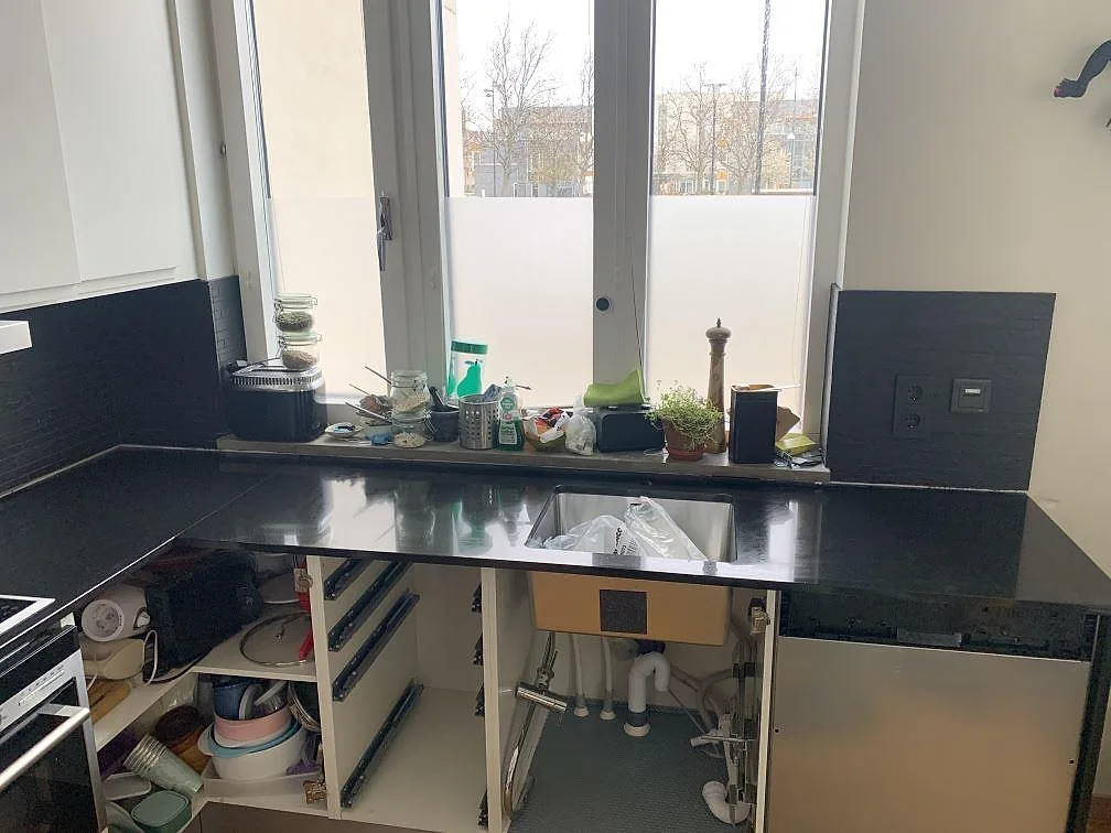 Køkkenbordplade i Nero Assoluto-granit, Limhamn