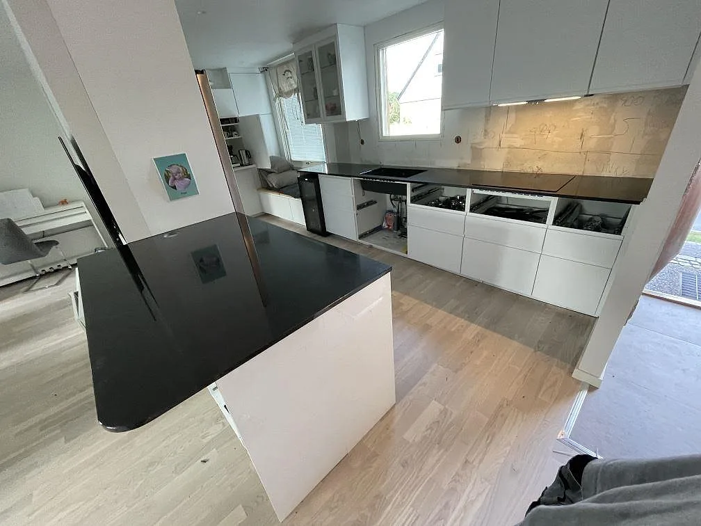 Køkkenbordplade i Nero Assoluto, Lund