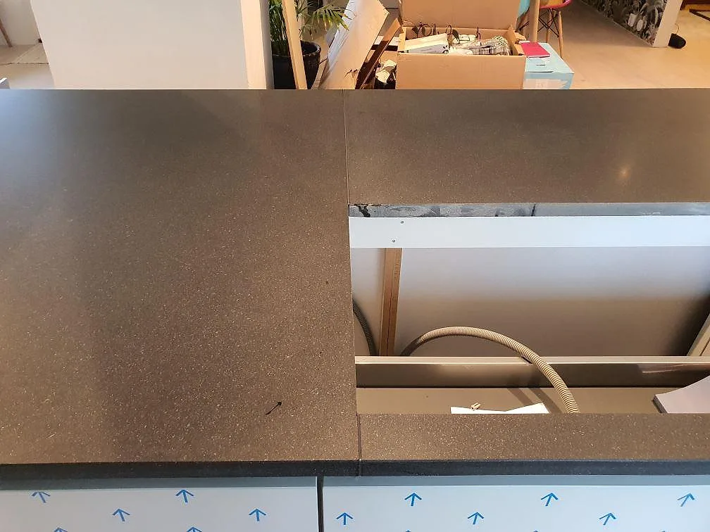 Køkkenbordplade i Nero Assoluto-granit, mat, Tyresö – billede 2