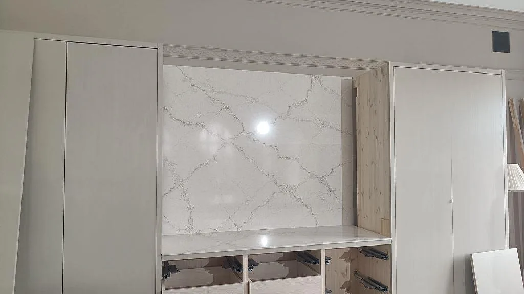 Køkkenbordplade i Silestone Blanc Elysee, Allerum – billede 8