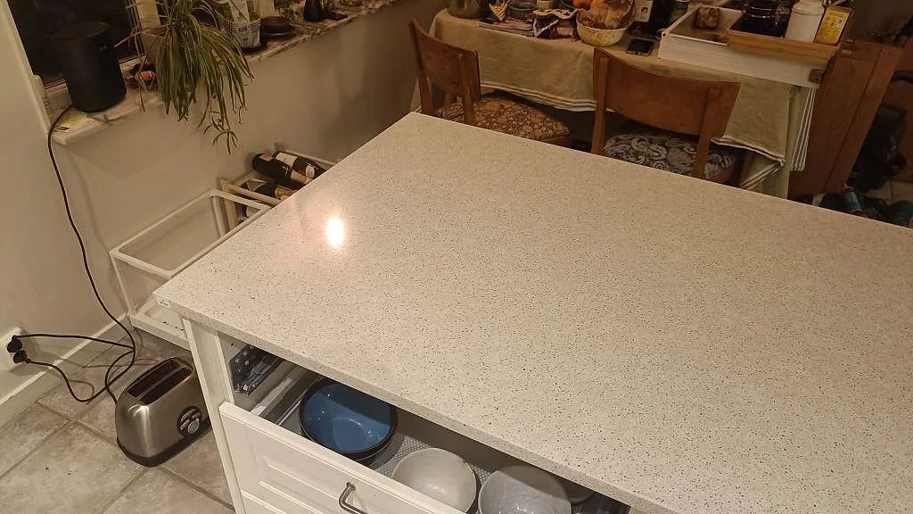 Køkkenbordplade i Silestone Blanco City, Malmö – billede 2