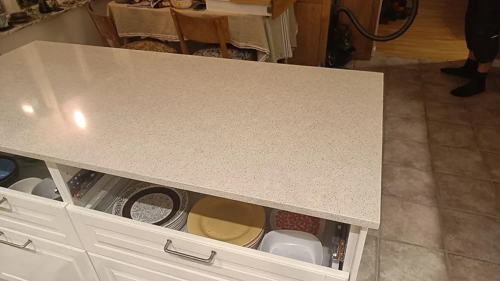 Køkkenbordplade i Silestone Blanco City, Malmö – billede 3