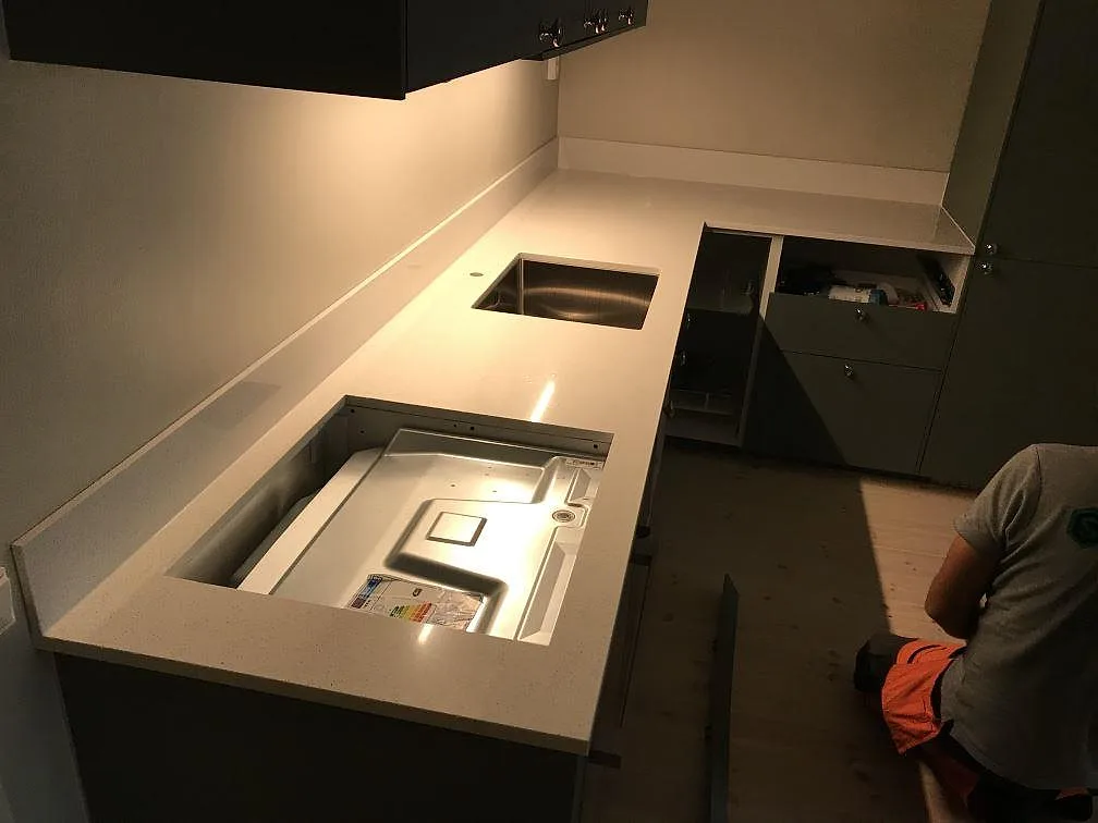 Køkkenbordplade i Silestone Blanco Maple 14, Malmö