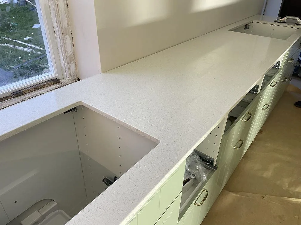 Køkkenbordplade i Silestone Blanco Maple 14, Malmö – billede 2