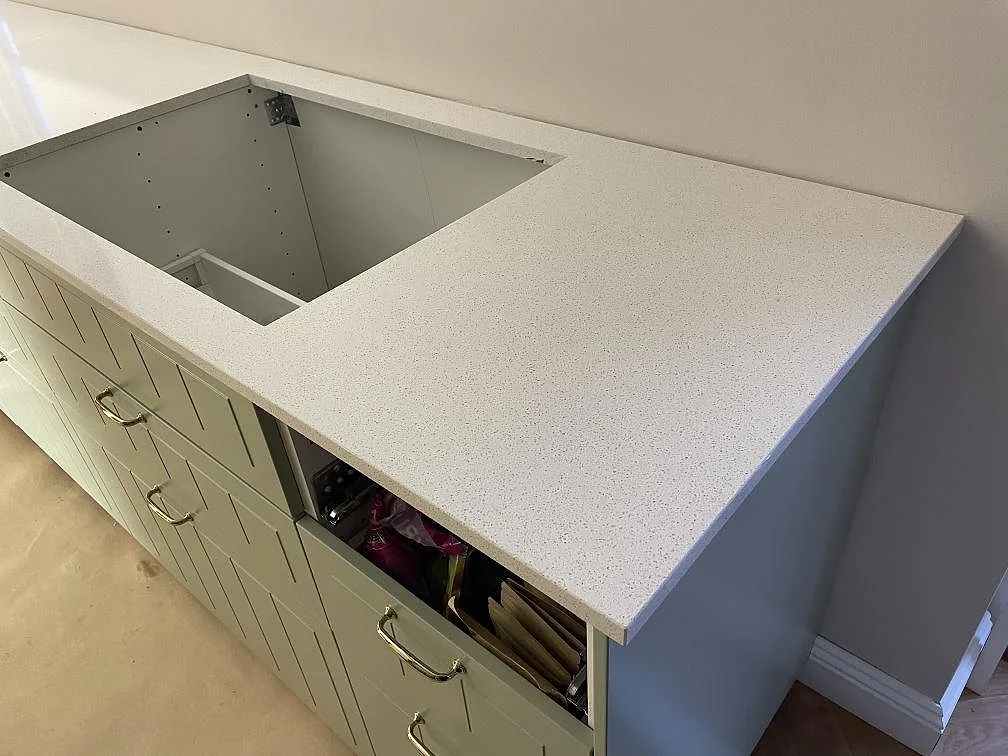 Køkkenbordplade i Silestone Blanco Maple 14, Malmö – billede 3