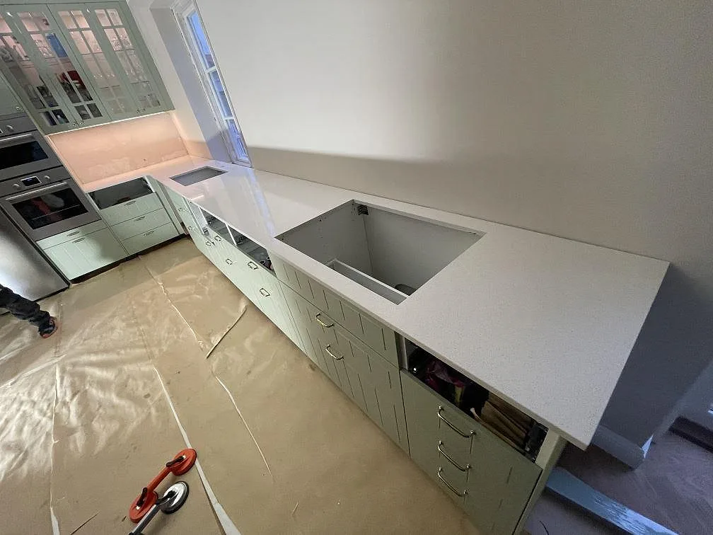 Køkkenbordplade i Silestone Blanco Maple 14, Malmö