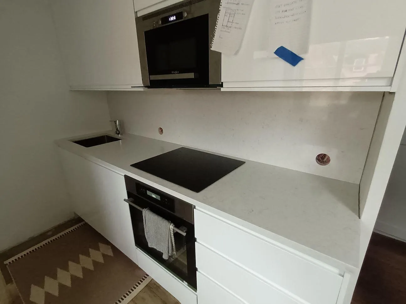 Køkkenbordplade i Silestone Blanco Orion, Danderyd