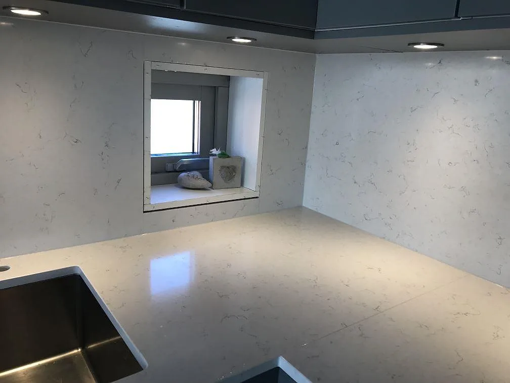 Køkkenbordplade i Silestone Blanco Orion, Jönköping – billede 5