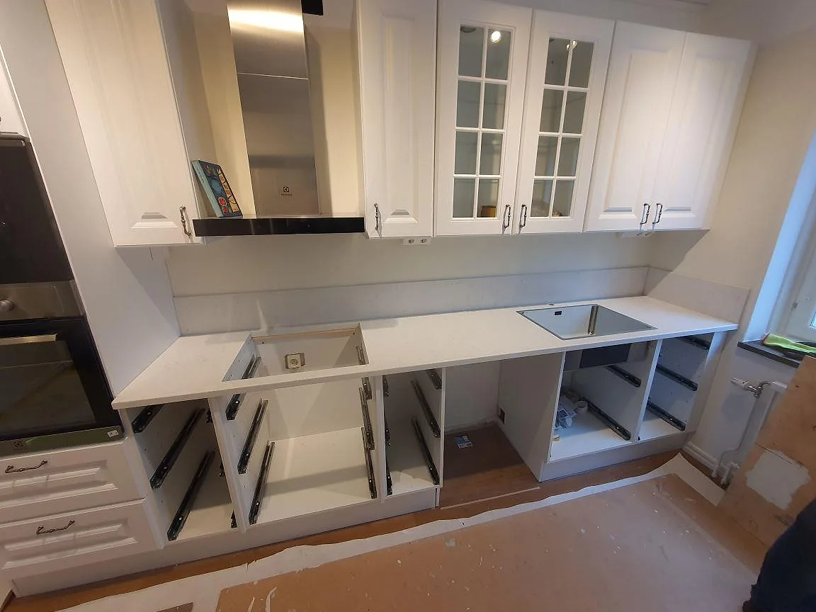 Gennemført projekt: Køkkenbordplade i Silestone Blanco Orion, Johanneshov.