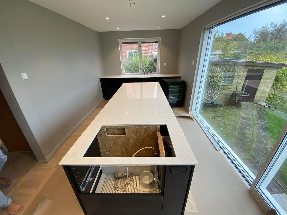 Køkkenbordplade i Silestone Blanco Orion, Malmö – billede 2