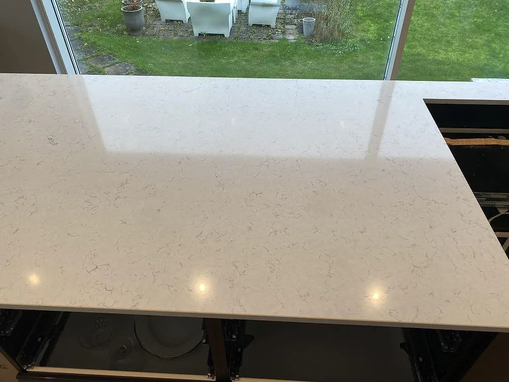 Køkkenbordplade i Silestone Blanco Orion, Malmö – billede 7