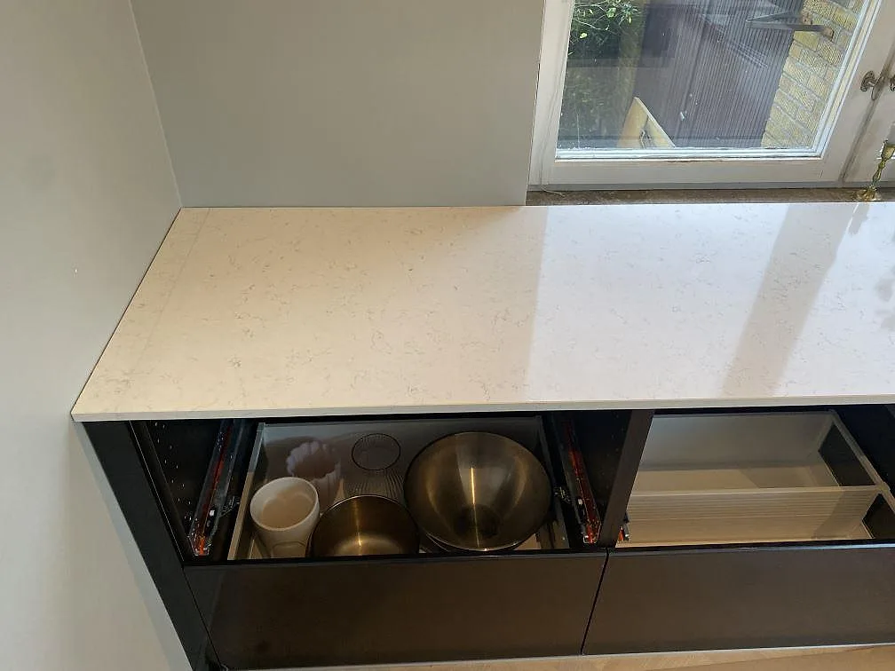 Køkkenbordplade i Silestone Blanco Orion, Malmö – billede 8