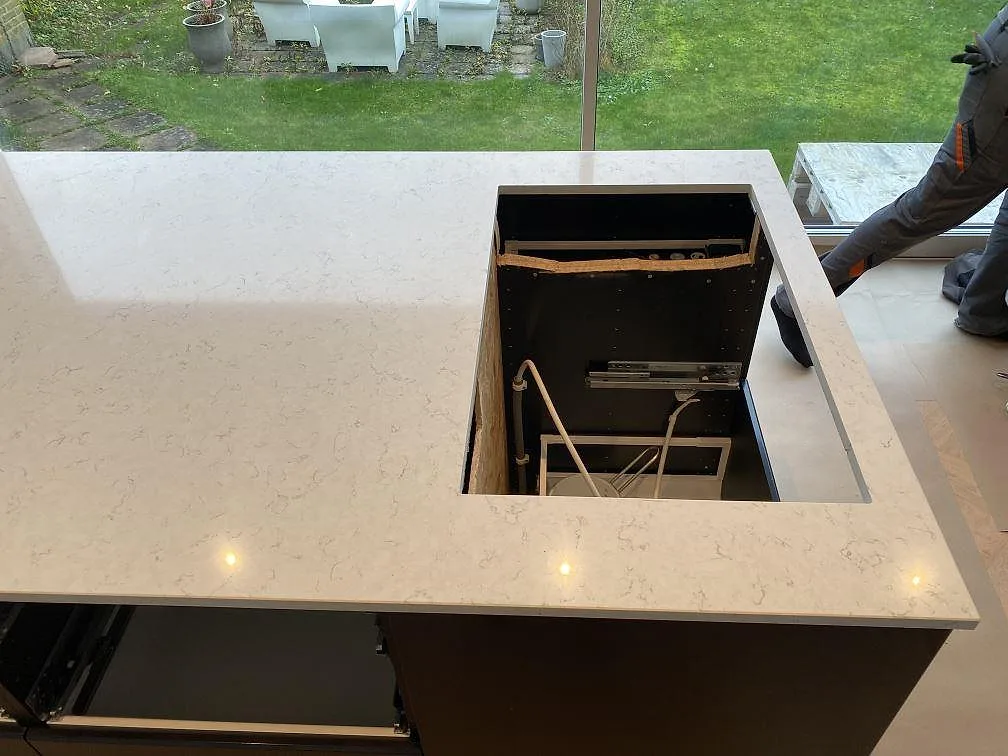 Køkkenbordplade i Silestone Blanco Orion, Malmö – billede 6