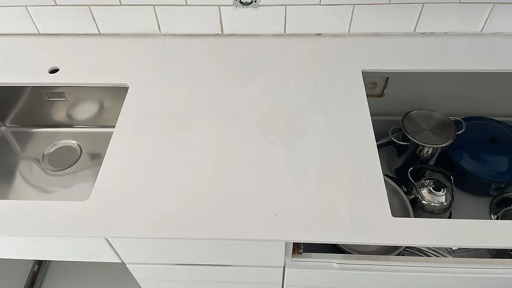 Køkkenbordplade i Silestone Blanco Zeus, Bunkeflostrand – billede 4