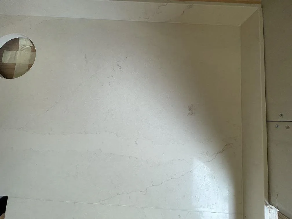 Køkkenbordplade i Silestone Calacatta Tova, Bagarmossen – billede 3