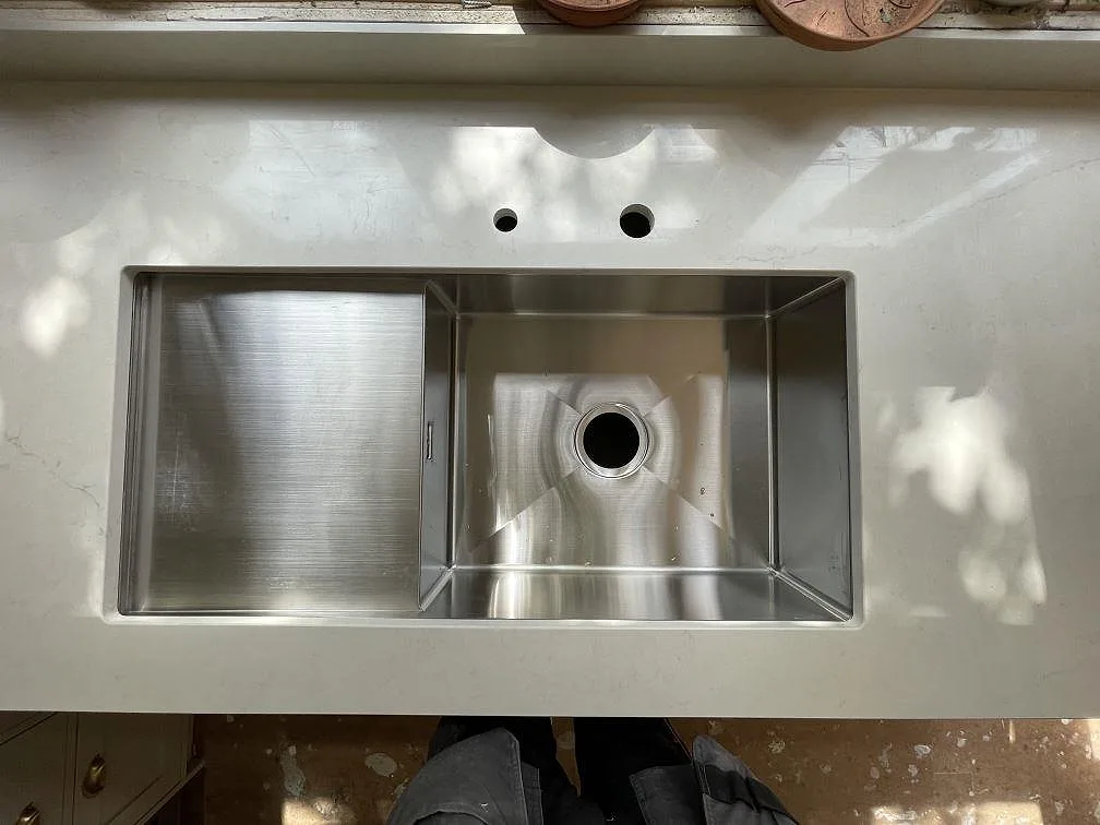 Køkkenbordplade i Silestone Calacatta Tova, Bagarmossen – billede 2