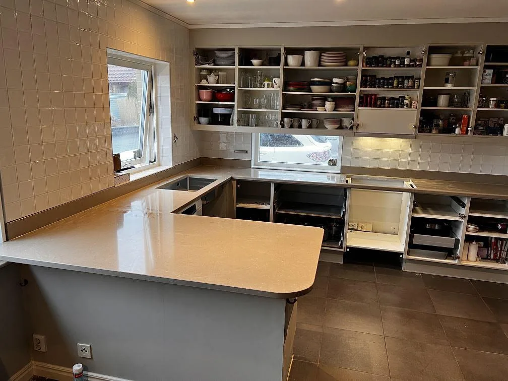 Køkkenbordplade i Silestone Coral Clay, Oxie