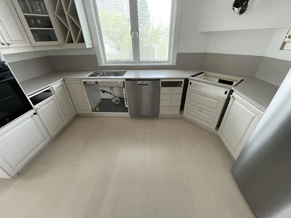 Køkkenbordplade i Silestone Coral Clay, Sollentuna – billede 3