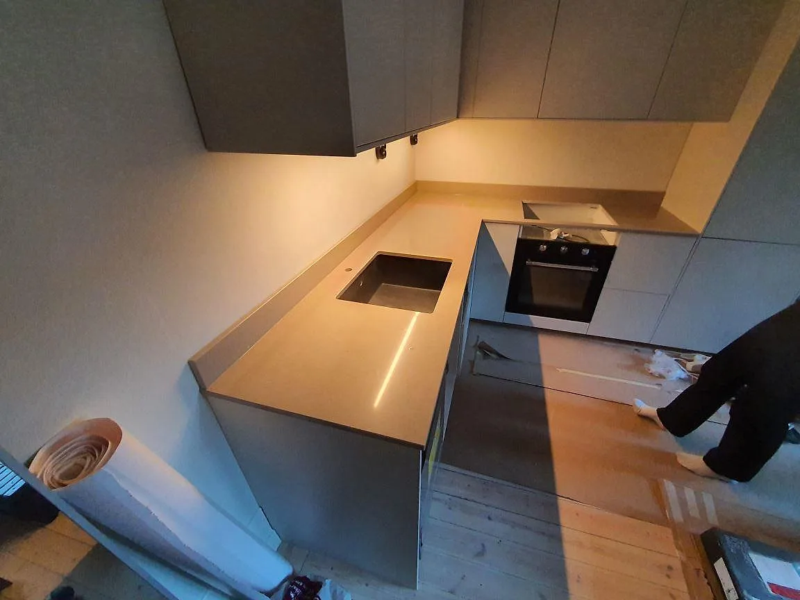 Køkkenbordplade i Silestone Coral Clay, Stockholm