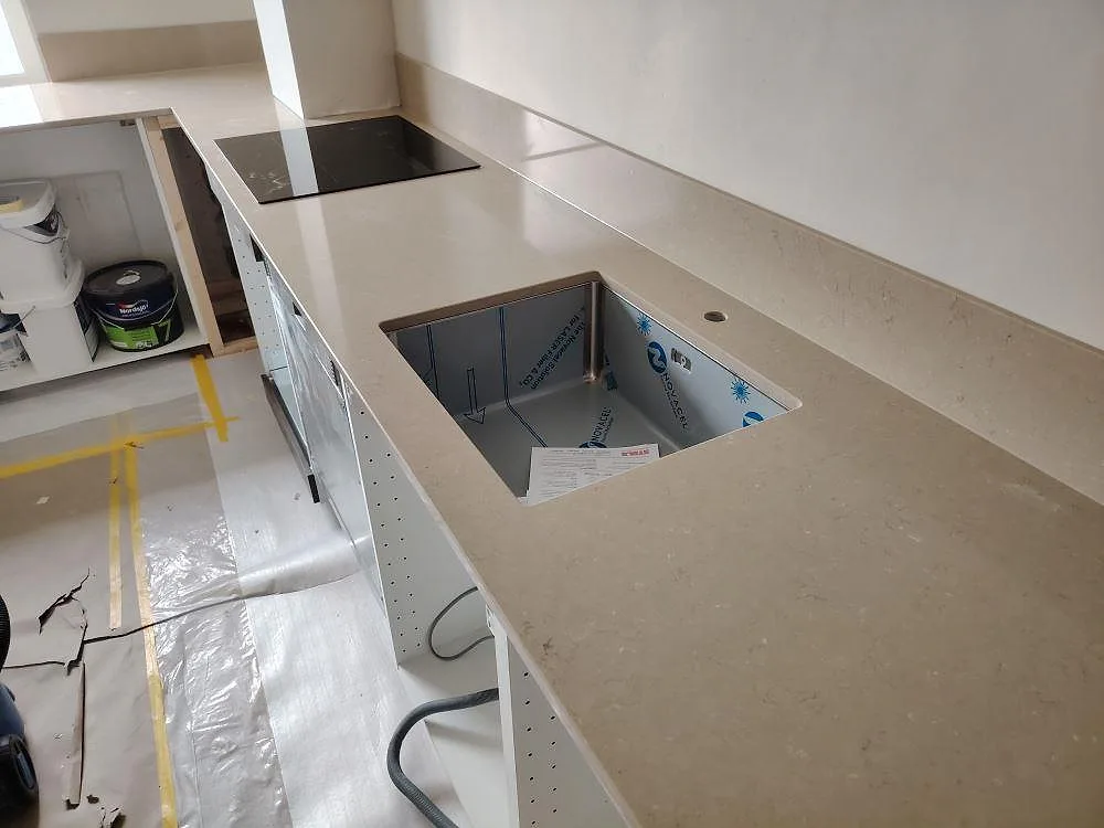 Køkkenbordplade i Silestone Coral Clay, Täby – billede 2