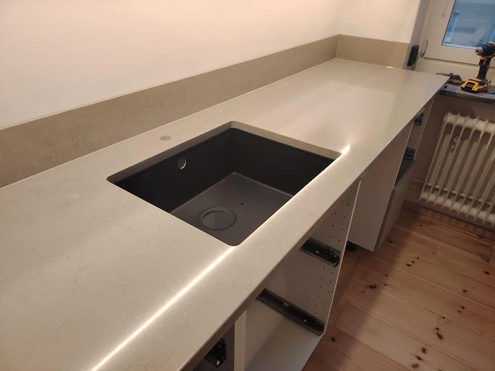 Køkkenbordplade i Silestone Coral Clay, Uppsala – billede 3
