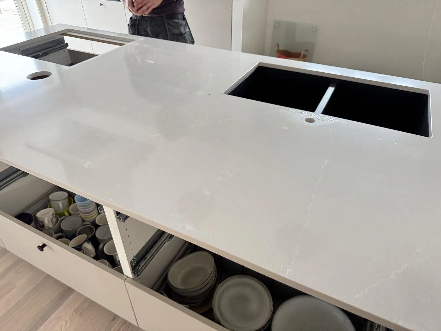 Køkkenbordplade i Silestone Desert Silver, Karlskrona – billede 6