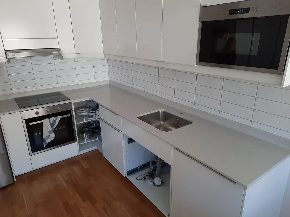 Køkkenbordplade i Silestone Desert Silver, Limhamn – billede 4