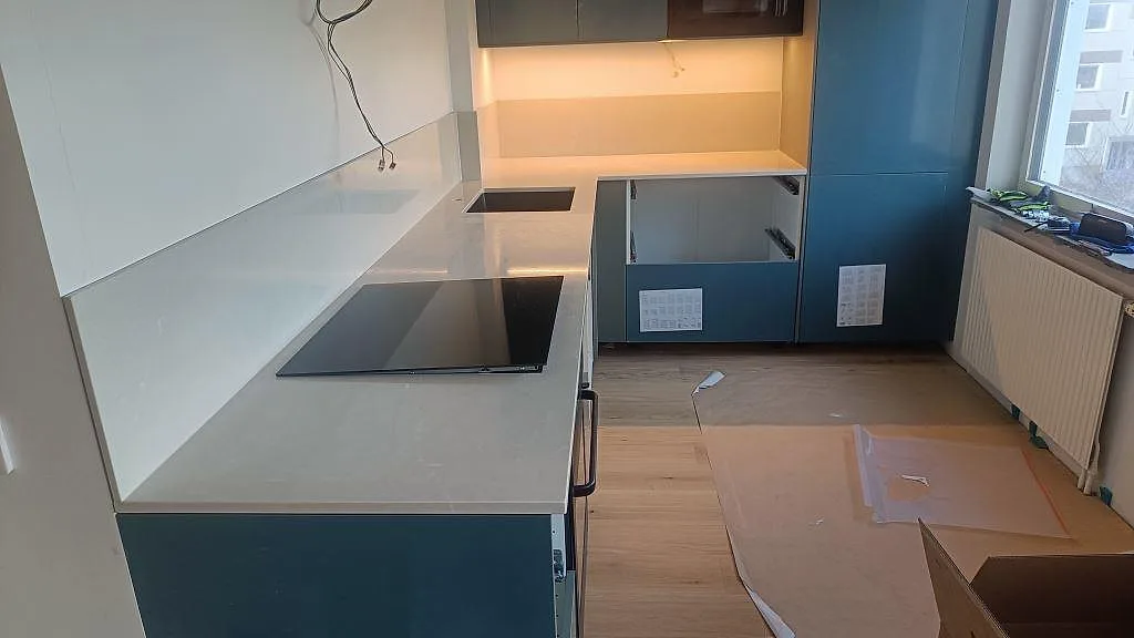 Køkkenbordplade i Silestone Desert Silver, Malmö