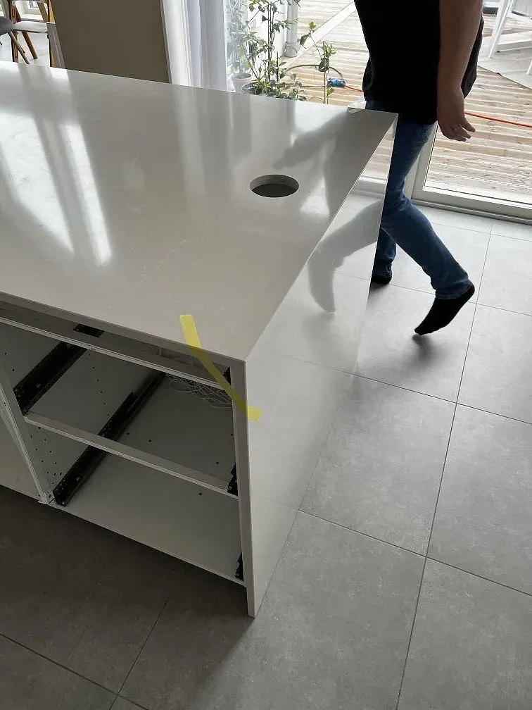 Køkkenbordplade i Silestone Desert Silver, Svedala – billede 2