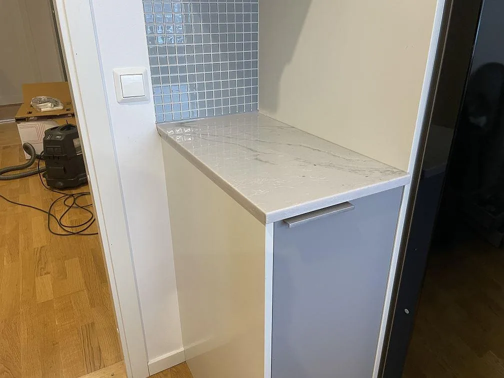 Køkkenbordplade i Silestone Eclectic Pearl, Solna – billede 5