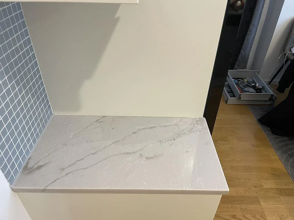 Køkkenbordplade i Silestone Eclectic Pearl, Solna – billede 4