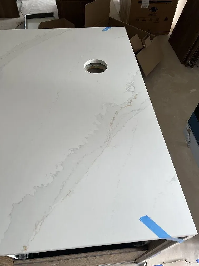 Køkkenbordplade i Silestone Eternal Calacatta Gold, Åhus – billede 4