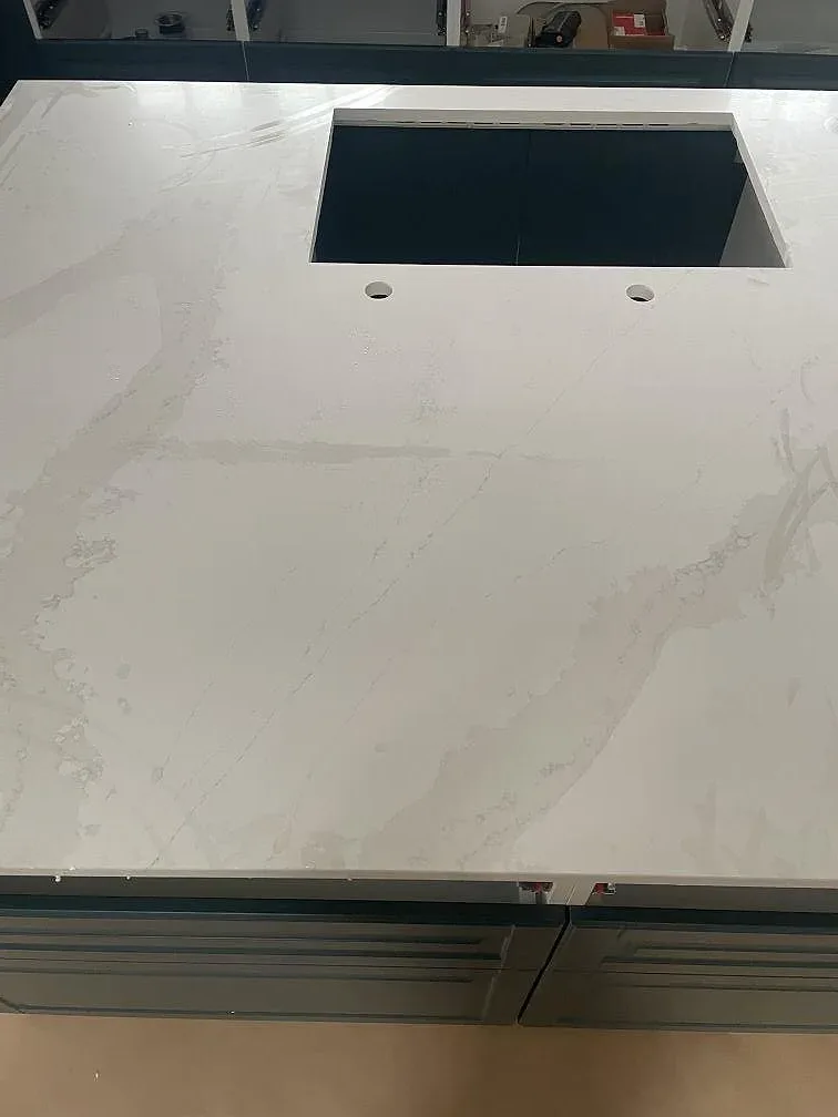 Køkkenbordplade i Silestone Eternal Calacatta Gold, Hornbæk – billede 4