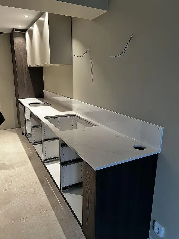 Køkkenbordplade i Silestone Eternal Calacatta Gold, Malmö