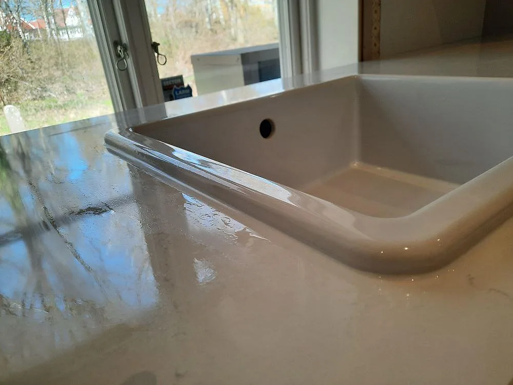 Køkkenbordplade i Silestone Eternal Calacatta Gold, Vejbystrand