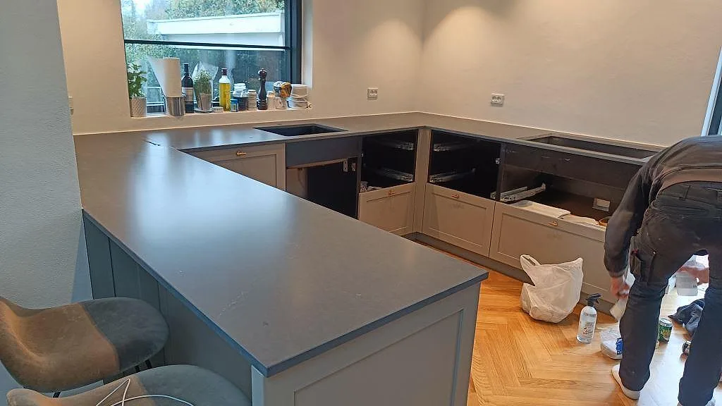 Køkkenbordplade i Silestone Eternal Charcoal Soapstone, Vedbæk