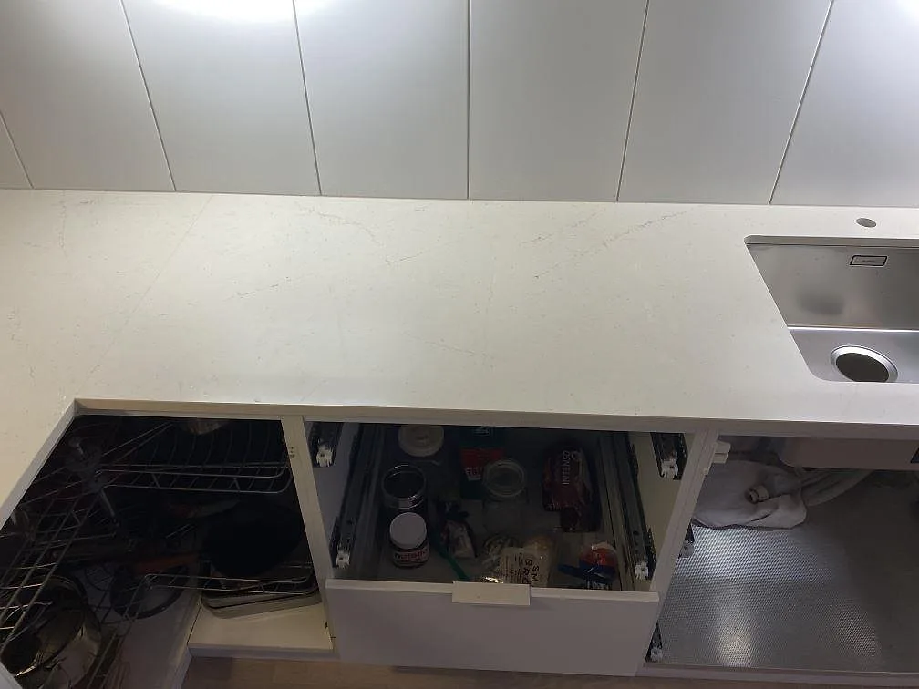 Køkkenbordplade i Silestone Eternal Marfil, Lomma – billede 5