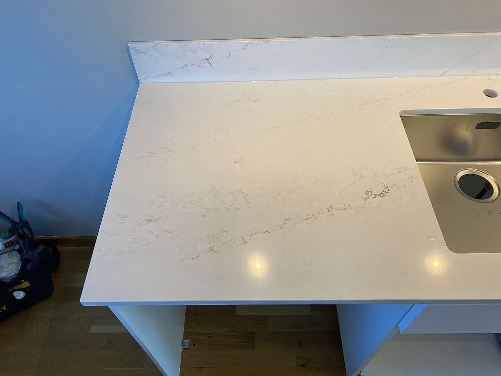 Køkkenbordplade i Silestone Ethereal Glow, Halmstad – billede 6