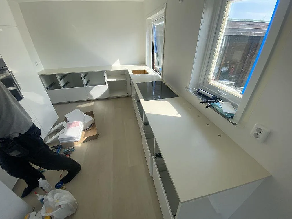 Køkkenbordplade i Silestone Faro White, Malmö – billede 2
