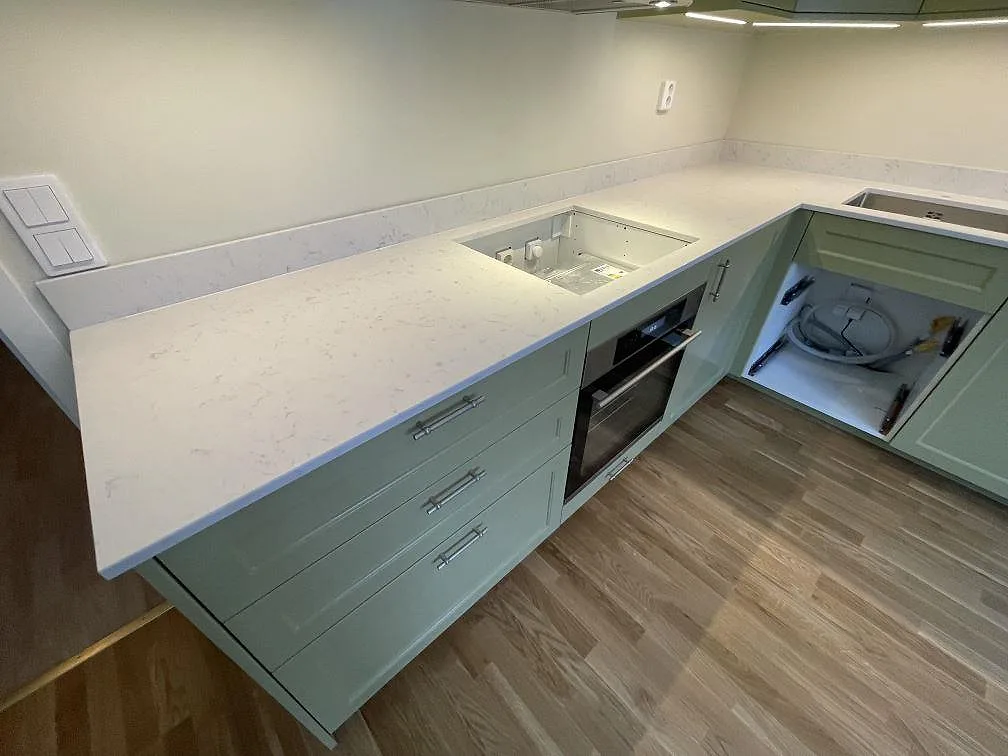 Køkkenbordplade i Silestone Lagoon, Gustavsberg – billede 5