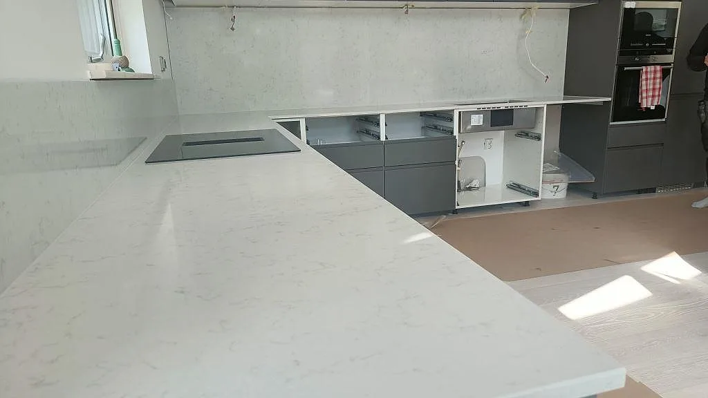 Køkkenbordplade i Silestone Lagoon, Höllviken – billede 2