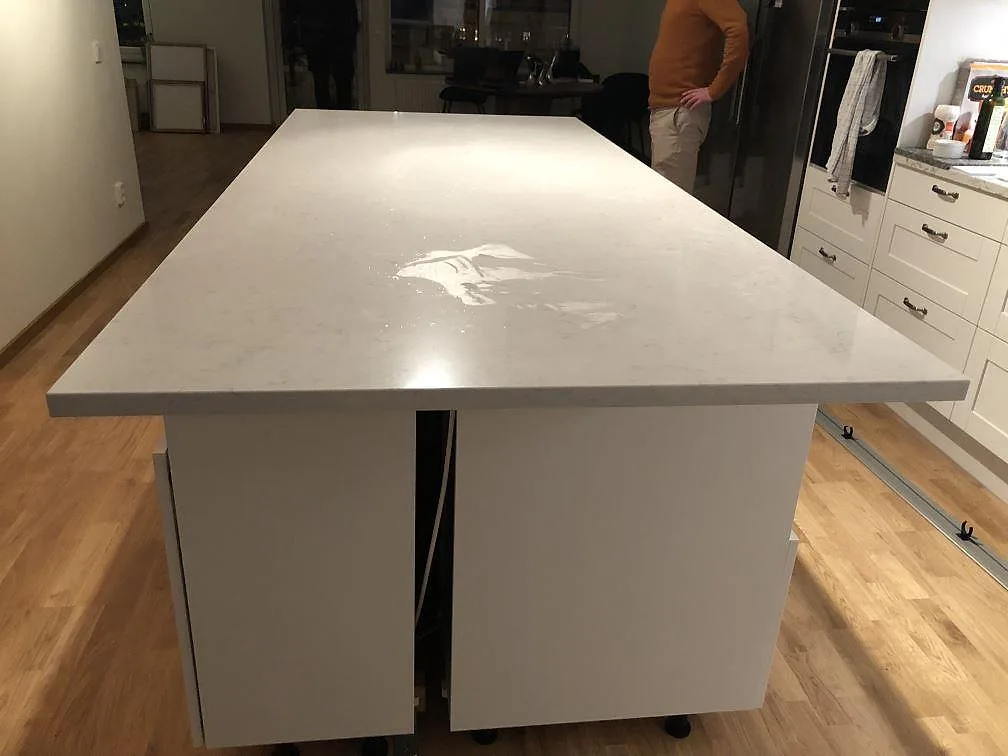 Køkkenbordplade i Silestone Lagoon, Malmö – billede 2