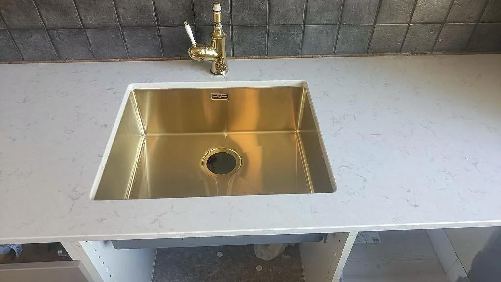 Køkkenbordplade i Silestone Lagoon, Mariestad – billede 3