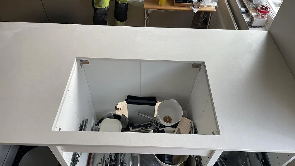 Køkkenbordplade i Silestone Linen Cream, Helsingborg – billede 6
