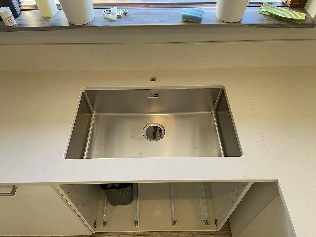 Køkkenbordplade i Silestone Linen Cream, Helsingborg – billede 4
