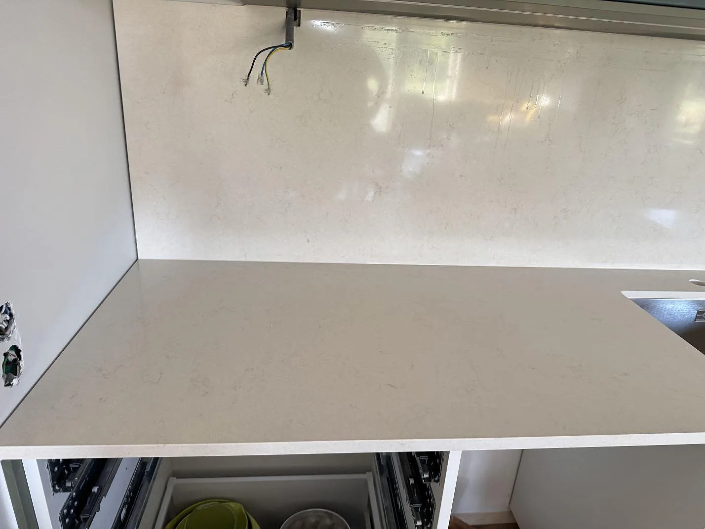 Køkkenbordplade i Silestone Linen Cream, Hjärup – billede 6