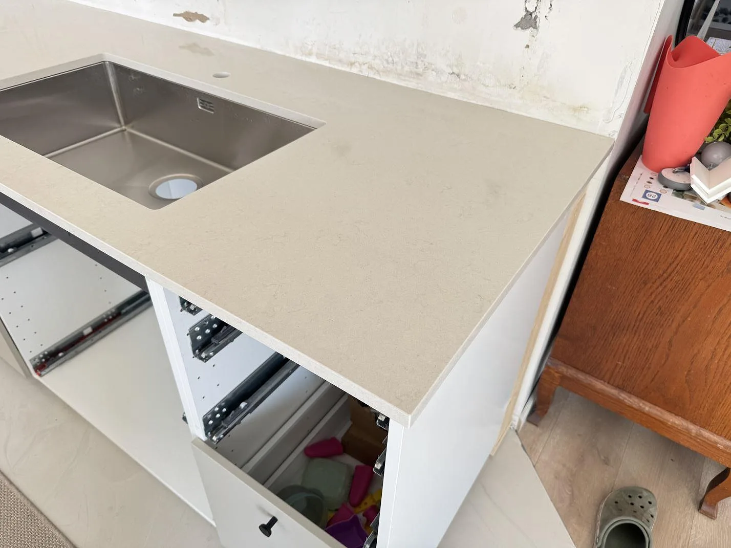 Køkkenbordplade i Silestone Linen Cream, Lomma – billede 3
