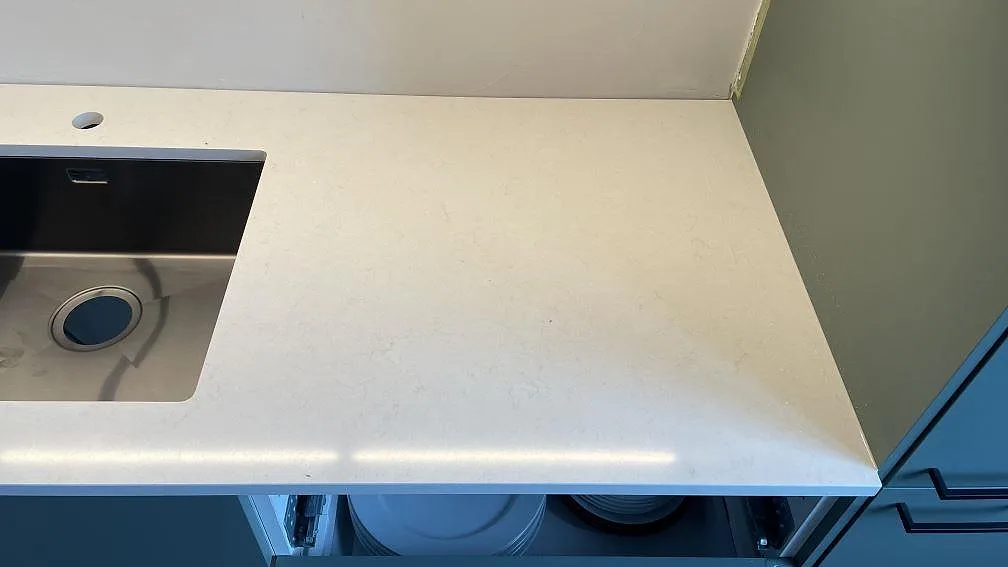 Køkkenbordplade i Silestone Linen Cream, Malmö – billede 6