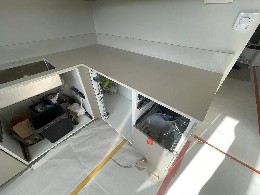 Køkkenbordplade i Silestone Linen Cream, Rönninge – billede 3