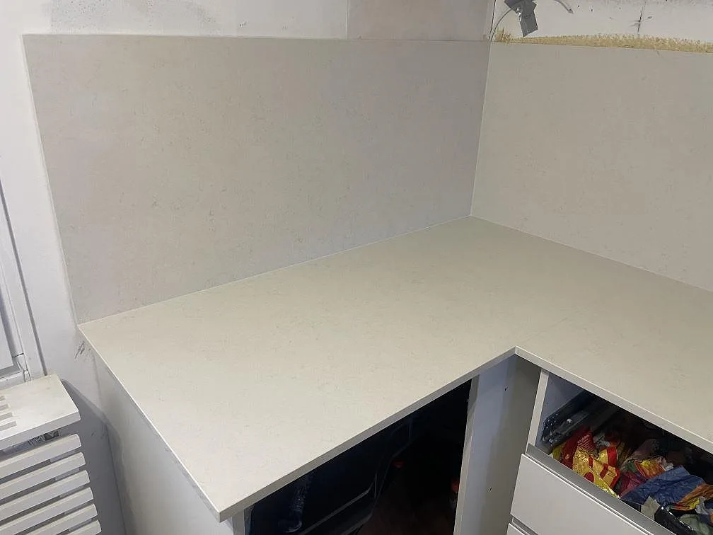 Køkkenbordplade i Silestone Linen Cream, Södertälje – billede 7